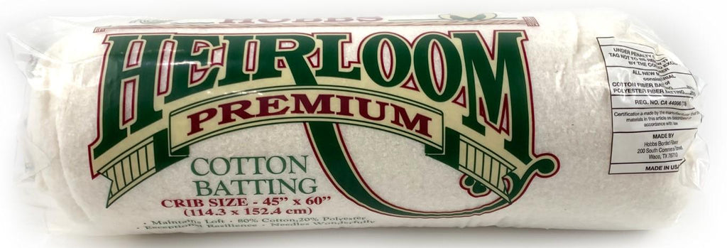 Hobbs Heirloom Premium 80/20 Cotton Batting Crib Size 45 x 60