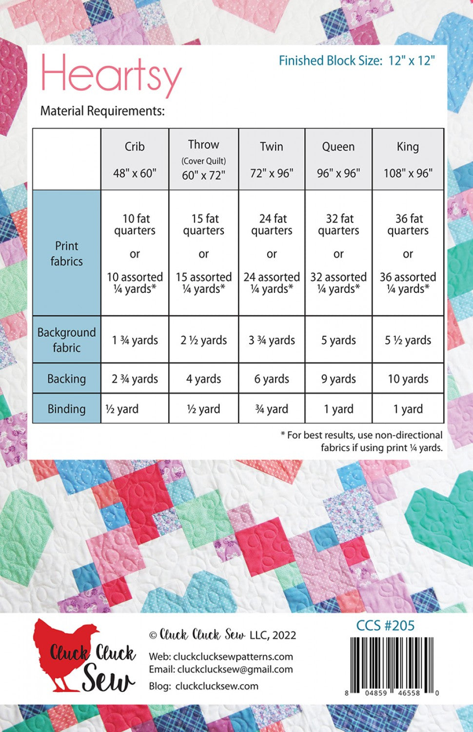 Heartsy Fat Quarter Friendly Quilt