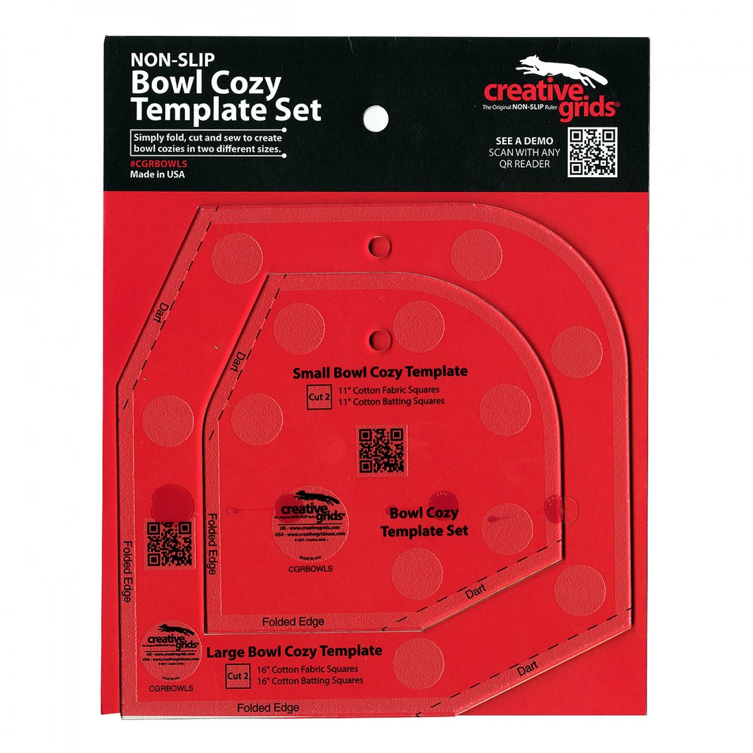 Creative Grids Bowl Cozy Template Set