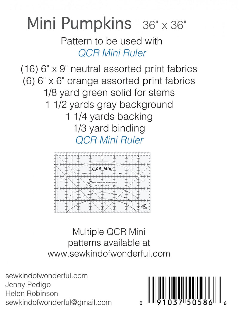 Sew Kind Of Wonderful - Mini Pumpkins Pattern