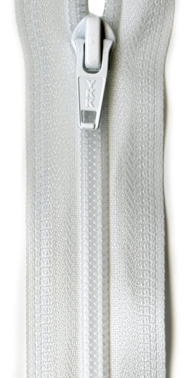 Ziplon 1-Way Separating Zipper 24in White