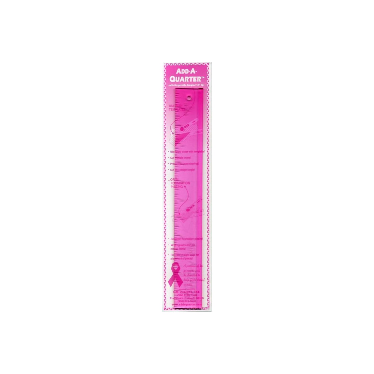 RULER ADD A QUARTER PINK