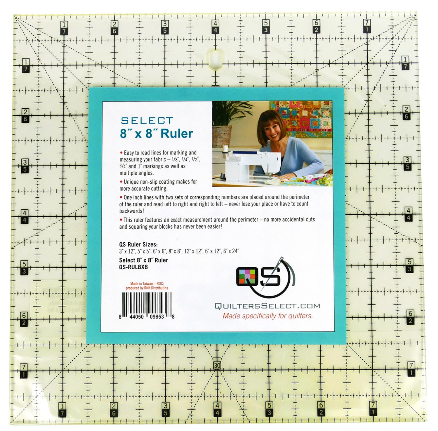 QS "8 X 8" NON-SLIP RULER