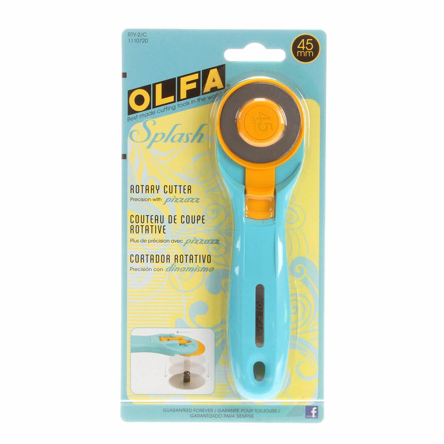 OLFA ROTARY CUTTER SPLASH AQUA