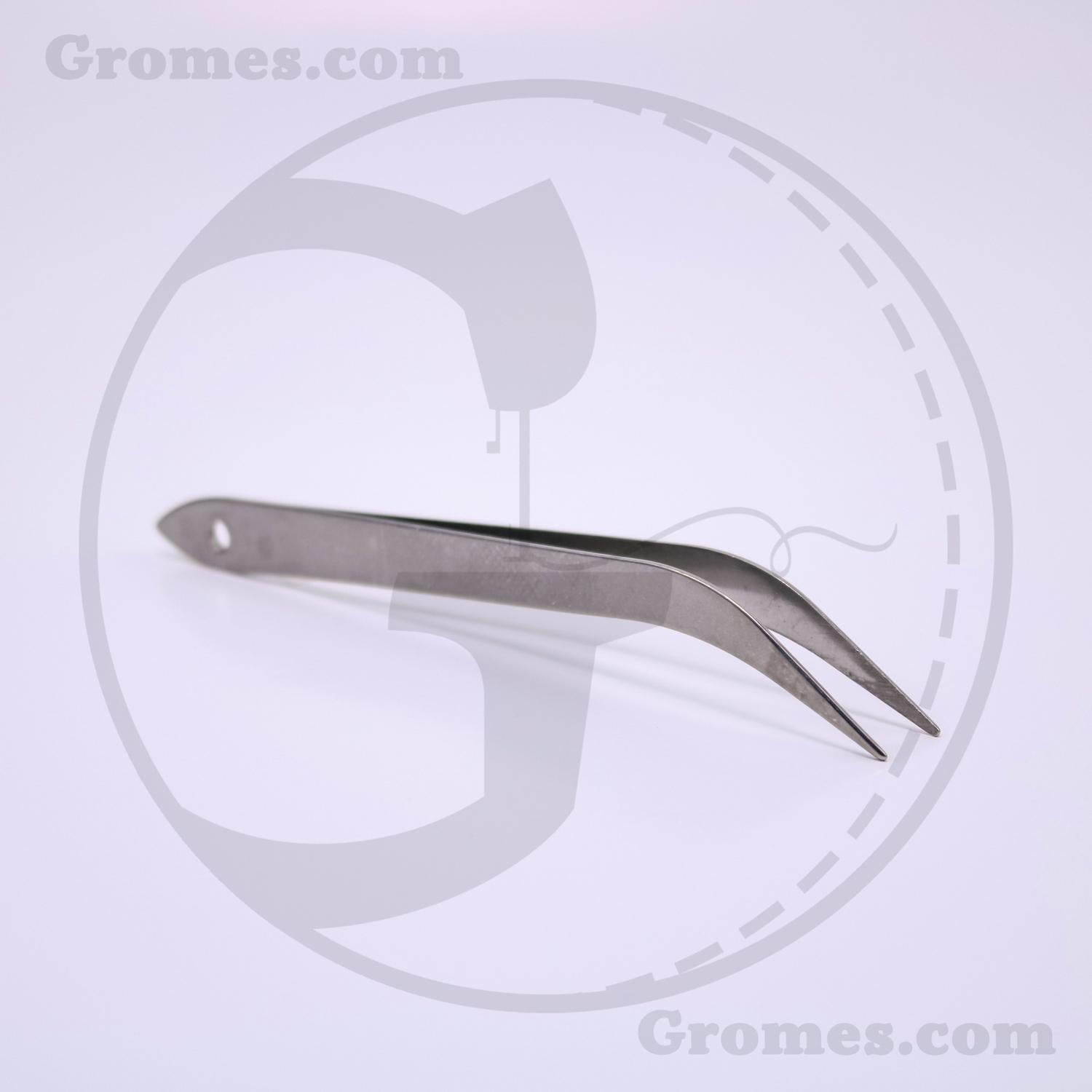 TWEEZER 5IN BENT STAINLESS