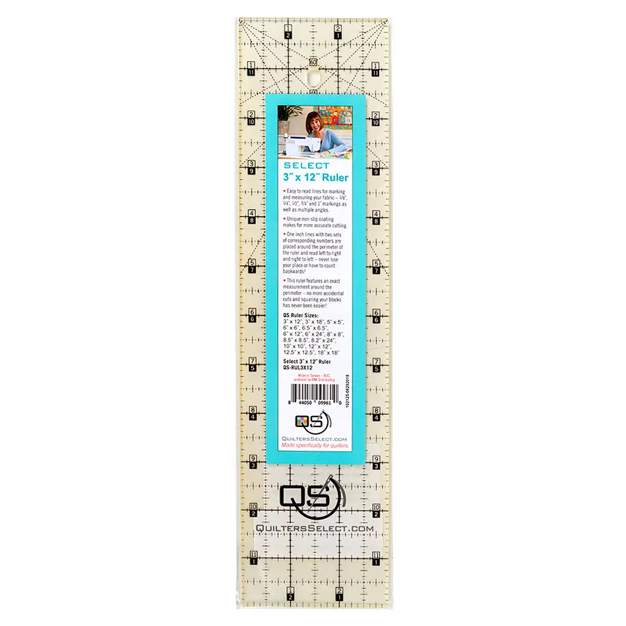 QS "3 X 12" NON-SLIP RULER